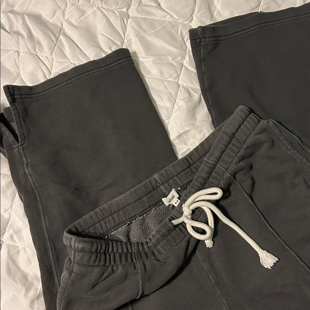 Aerie Charcoal Gray Wide Leg Lounge Sweatpants